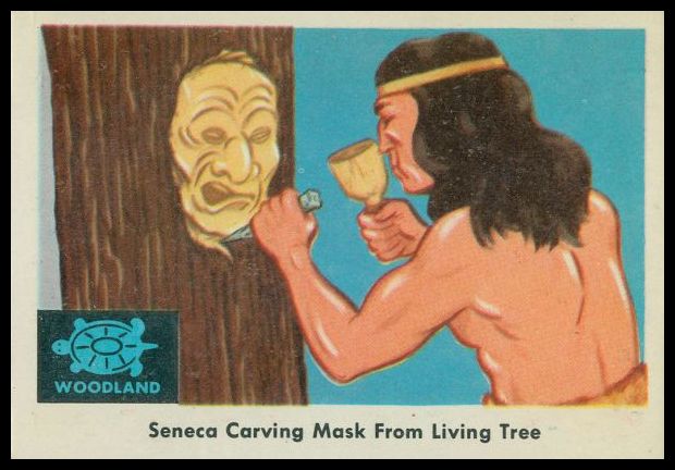 24 Seneca Carving Mask From Living Tree